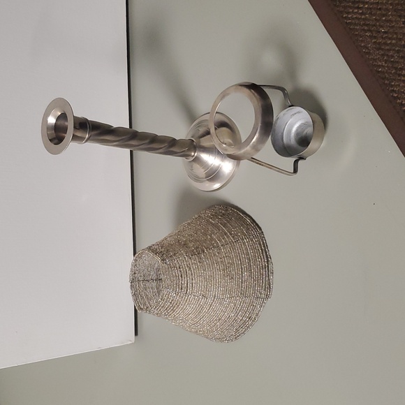 International Silver Company Lamp Candle Lamp With Silver Shade - Picture 2 of 5